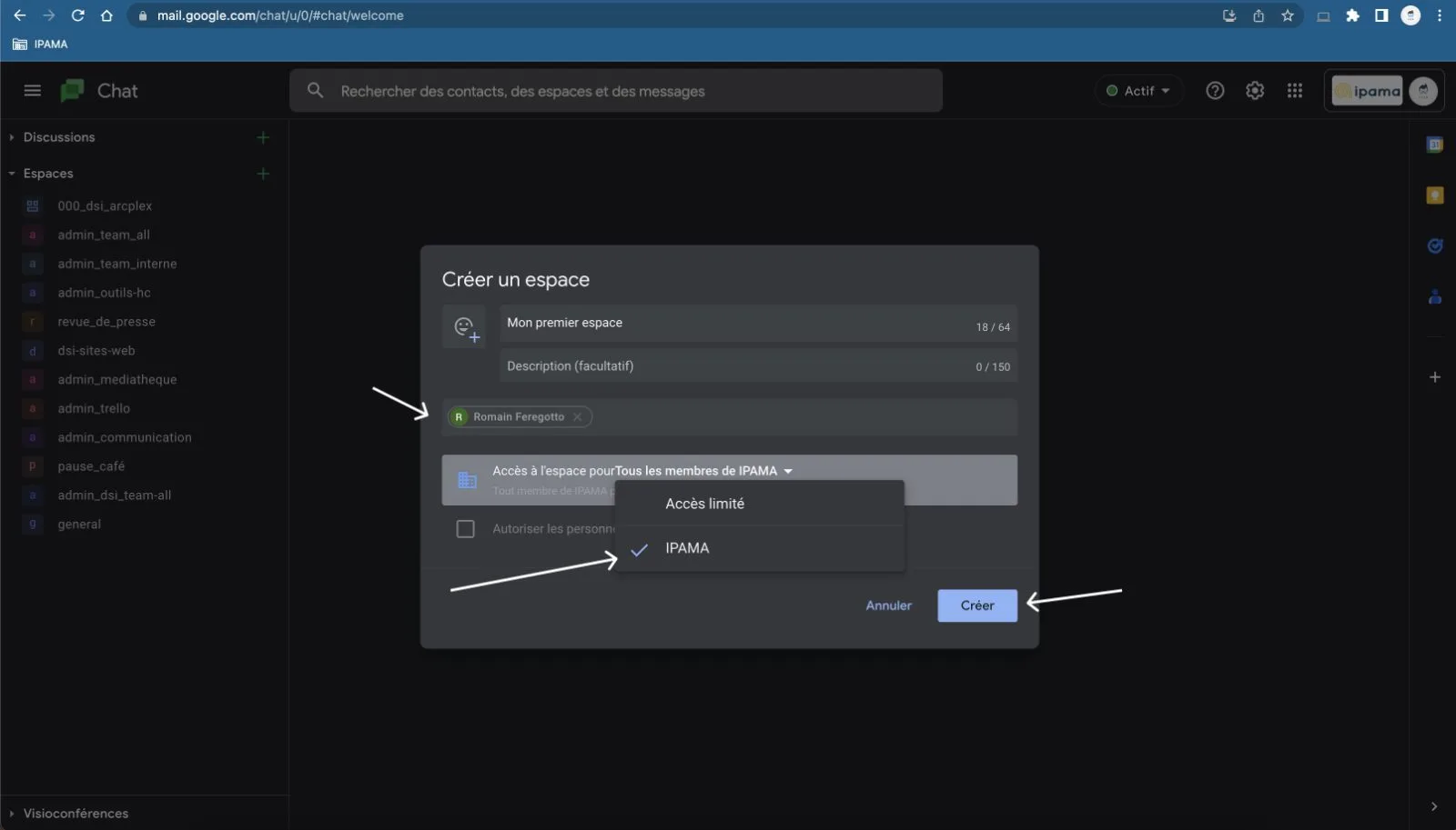 Utiliser Google Chat Ipama Utiliser Google Chat Ipama
